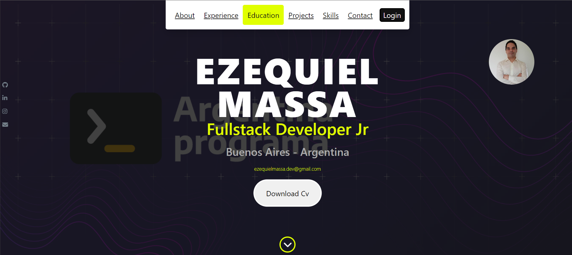 imagen de proyecto portfolio fullstack